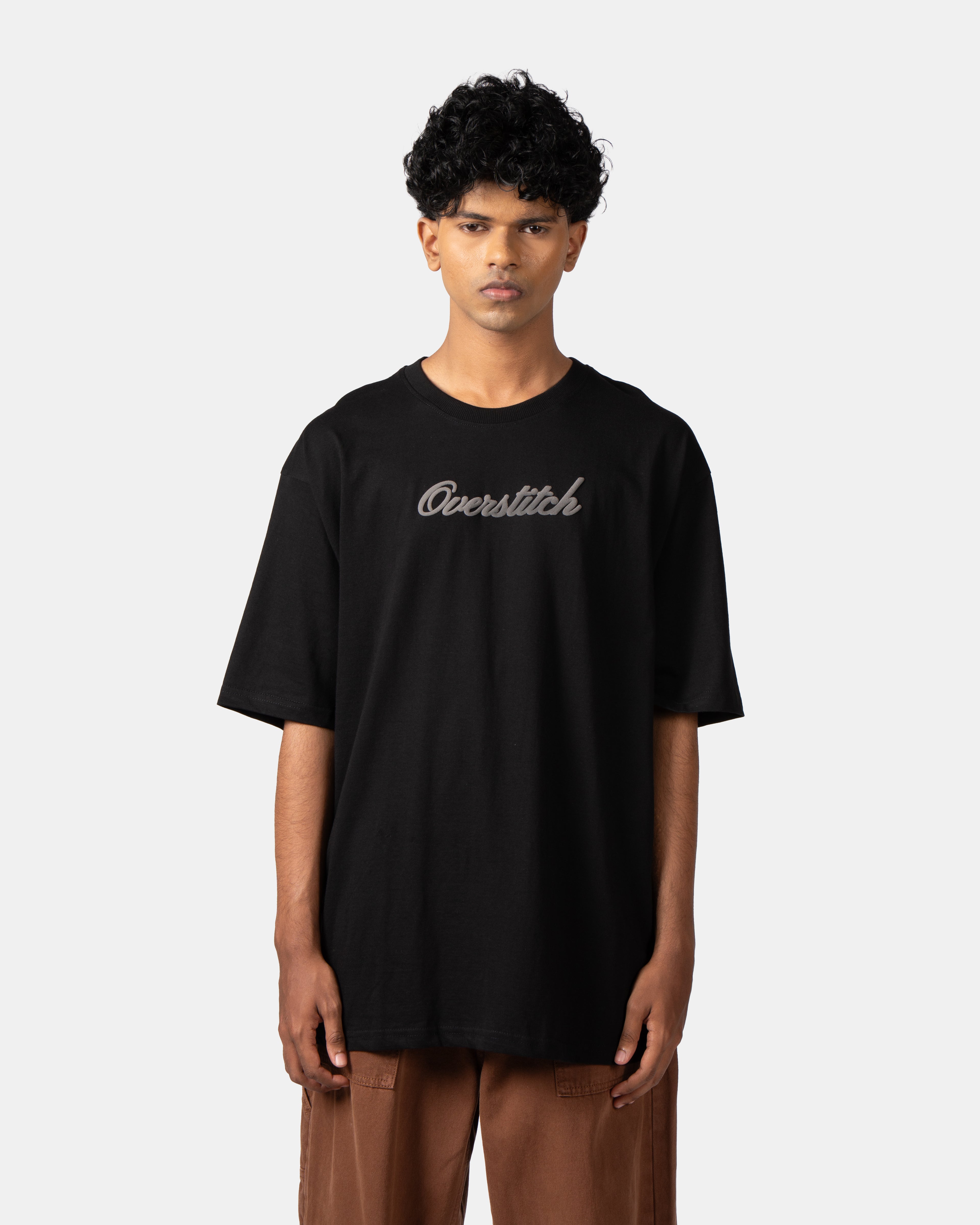 Black Embossed T-Shirt
